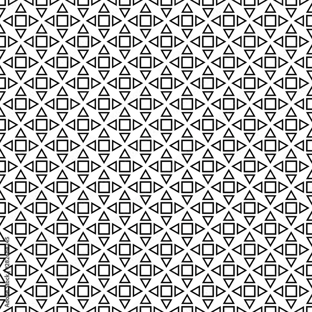 High Resolution Triangle and Rectangle Pattern. Black and White Pattern perfect for Commercials, Animations or Private use.
