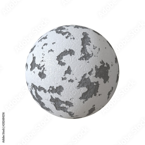 concrete sphere isolated on white background