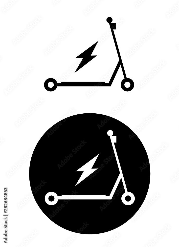 E-Scooter Icon Stock Vector | Adobe Stock