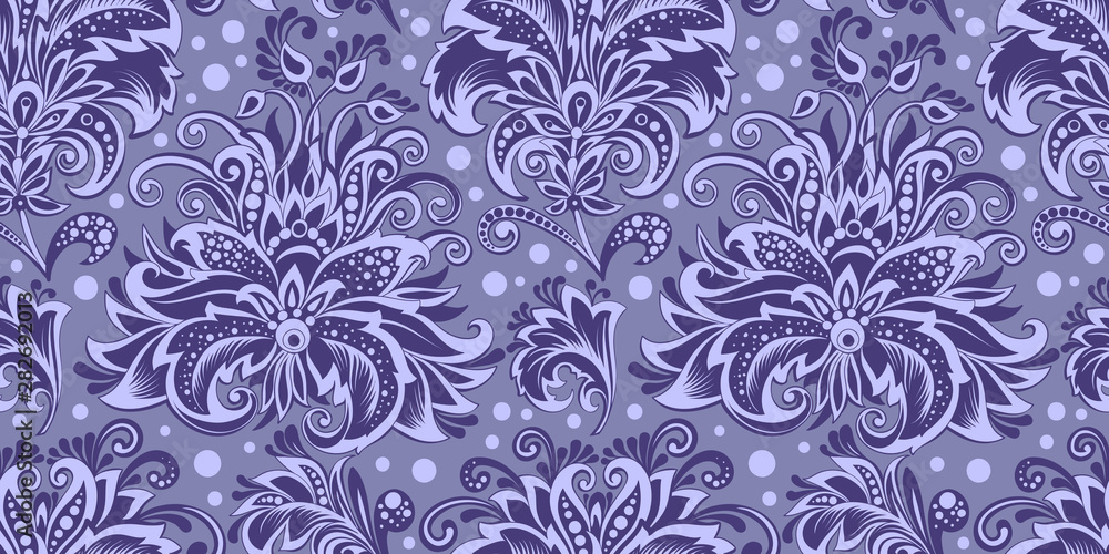 seamless pattern decorative blue branches of flowers seamless pattern decorative blue branches of flowers