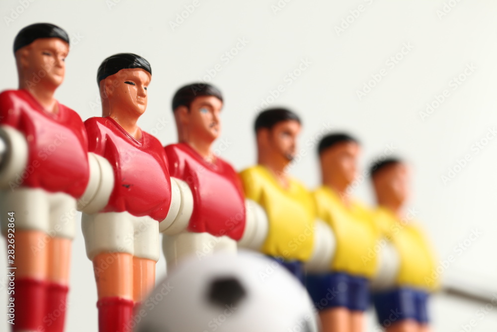 Fototapeta premium foosball table soccer .sport teame football players