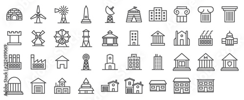 Buildings Icon set