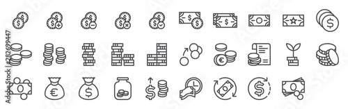 Money icon set