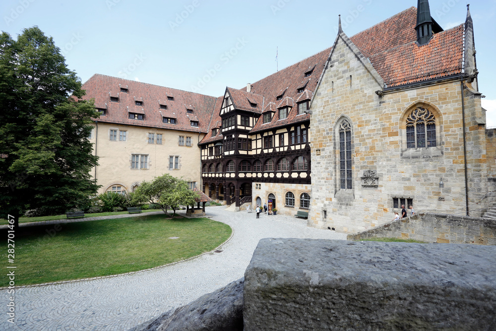 Prince building, Luther Church, Veste Coburg, Fortress, Towers, Coburg, Bavaria, Germany, Europe