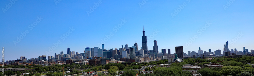 The Chicago skyline.
