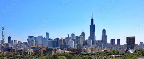 Chicago skyline panorama.