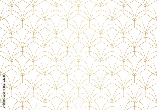Abstract victorian seamless pattern. Vector art deco background. Geometric illustration.