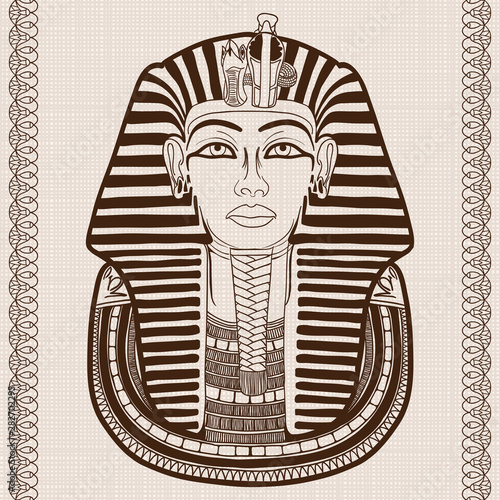 Valokuva Ancient Egyptian mask of the pharaoh Tutankhamun.