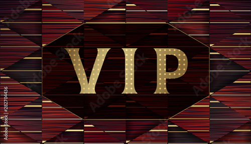Elegant VIP card template with geometric pattern.