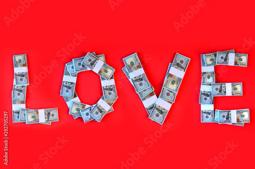 фотографія Prostitution and love for money idea