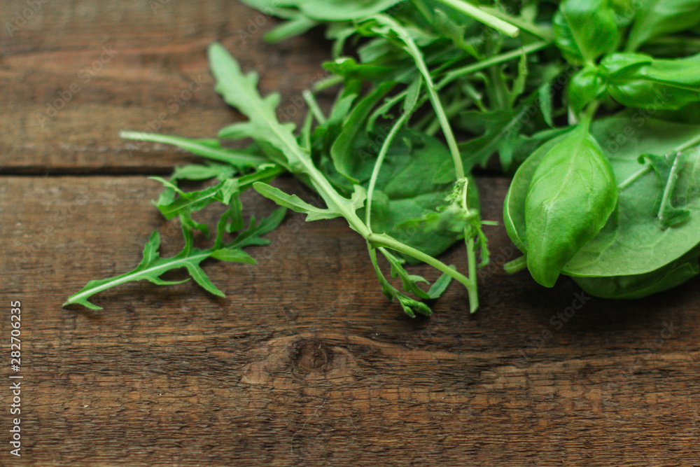 Healthy salad, leaves mix salad (mix micro greens, juicy snack). food background - Image Healthy salad, leaves mix salad (mix micro greens, juicy snack). food background - Image