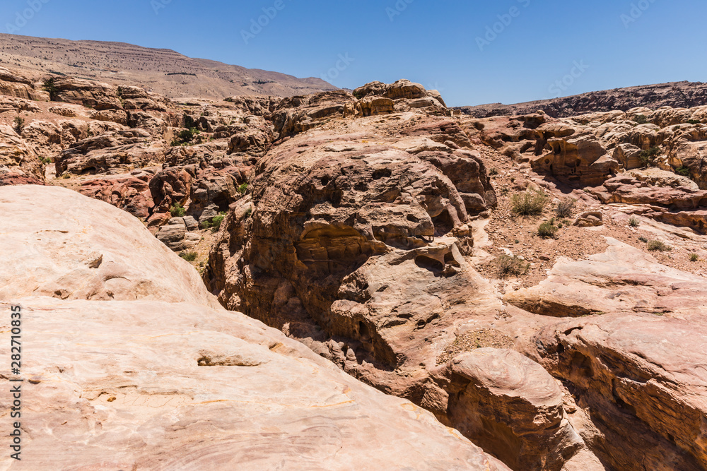 View of The High Place Of Sacrifice Trail in Petra, Jordan