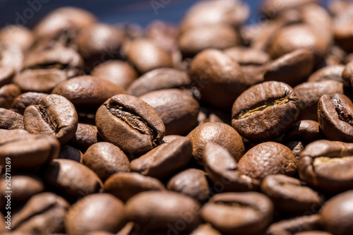 fresh roasted coffee beans background