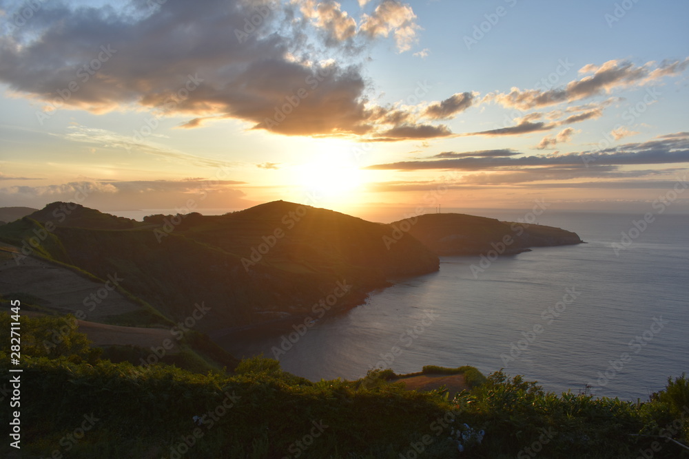 sunset in São Miguel, Azores (Miradouro de Santa Iria)