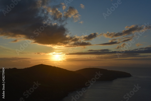 Wallpaper Mural sunset in São Miguel, Azores (Miradouro de Santa Iria) Torontodigital.ca