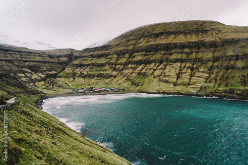 Tj  rnuv  k village landscape Faroe Islands