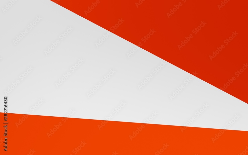 Abstract red and white surface polygonal wall ,low-poly background, 3d rendering Abstract red and white surface polygonal wall ,low-poly background, 3d rendering
