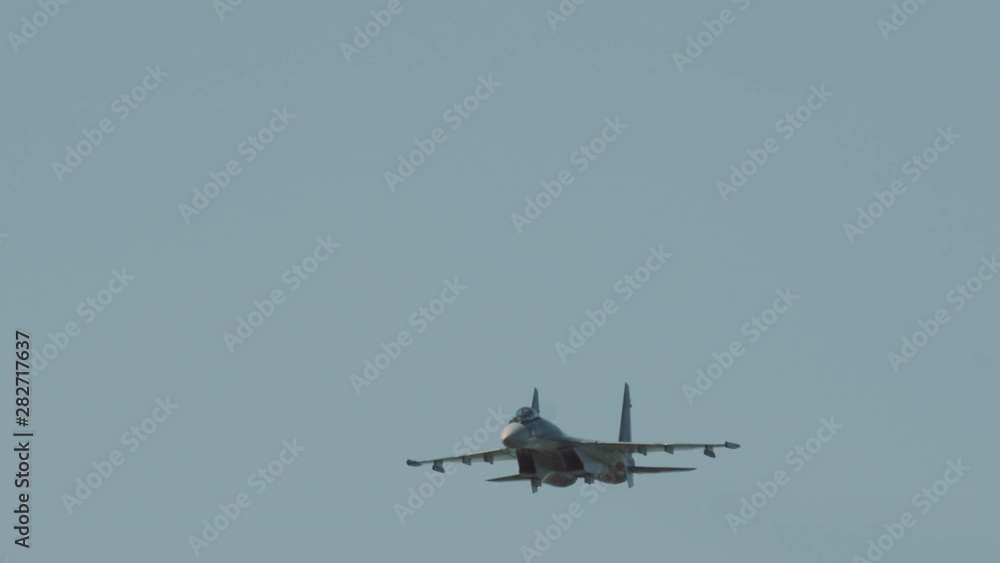 Flanker fighter flying in the sky Flanker fighter flying in the sky