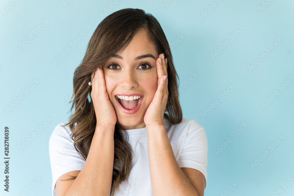 Astonished Female Model In Studio Astonished Female Model In Studio