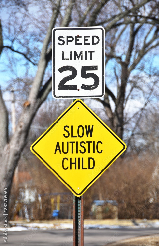 Slow Autistic Child Sign