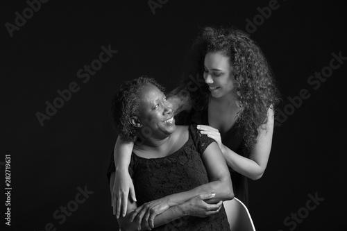 Black and white portrait of...