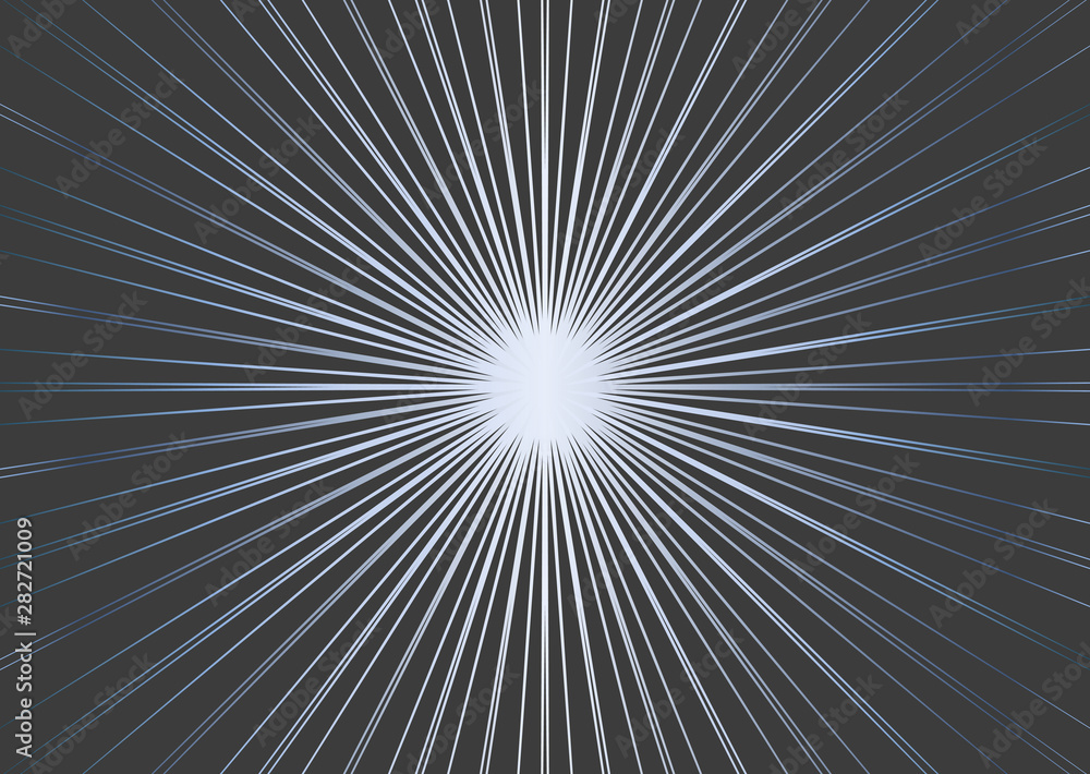 Destello plateado sobre fondo negro.