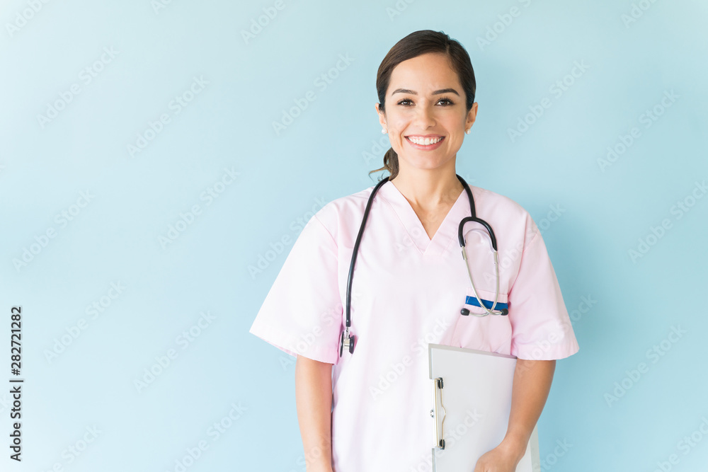 Confident Medical Worker In Studio Confident Medical Worker In Studio