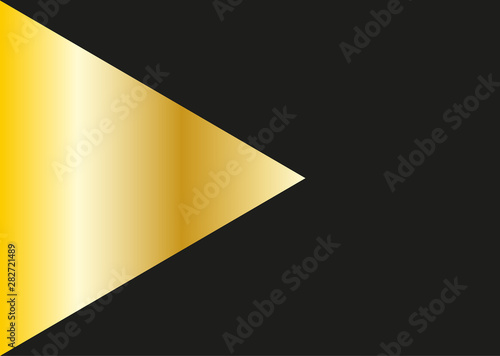 Fondo negro con triángulo dorado.