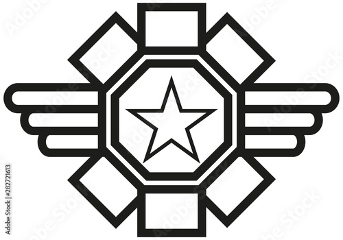 Medalla militar con estrella por méritos. 