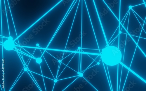 Abstract 3d rendering low poly line wall 