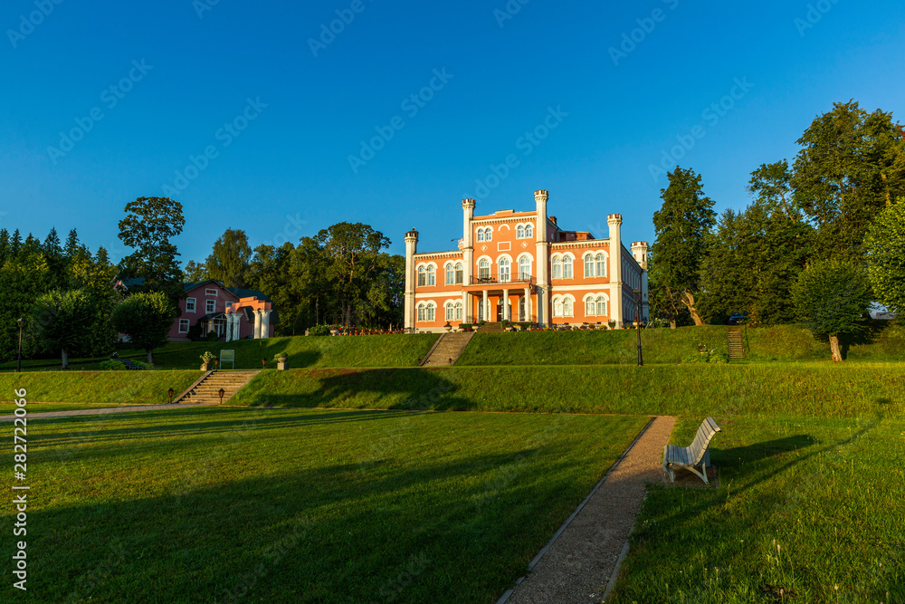 Birini palace in the beautiful morning light, Latvia