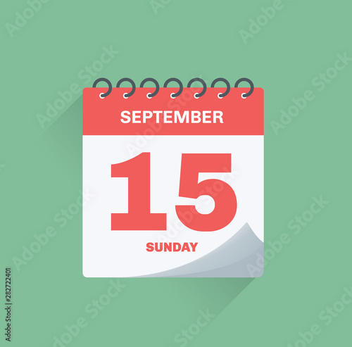Day calendar with date September 15.