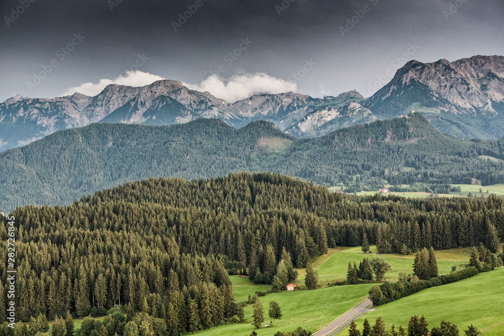 Germany, Bavaria, Allgäu, view to mountain range