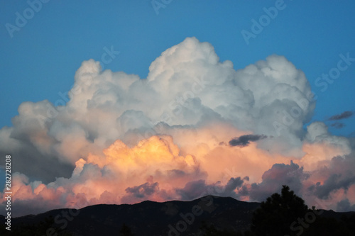 Bright clouds in the sky high-quality photograph for magazines, blogs, posters, flyers, wall art, cards, business cards, branding, articles, and newspapers.