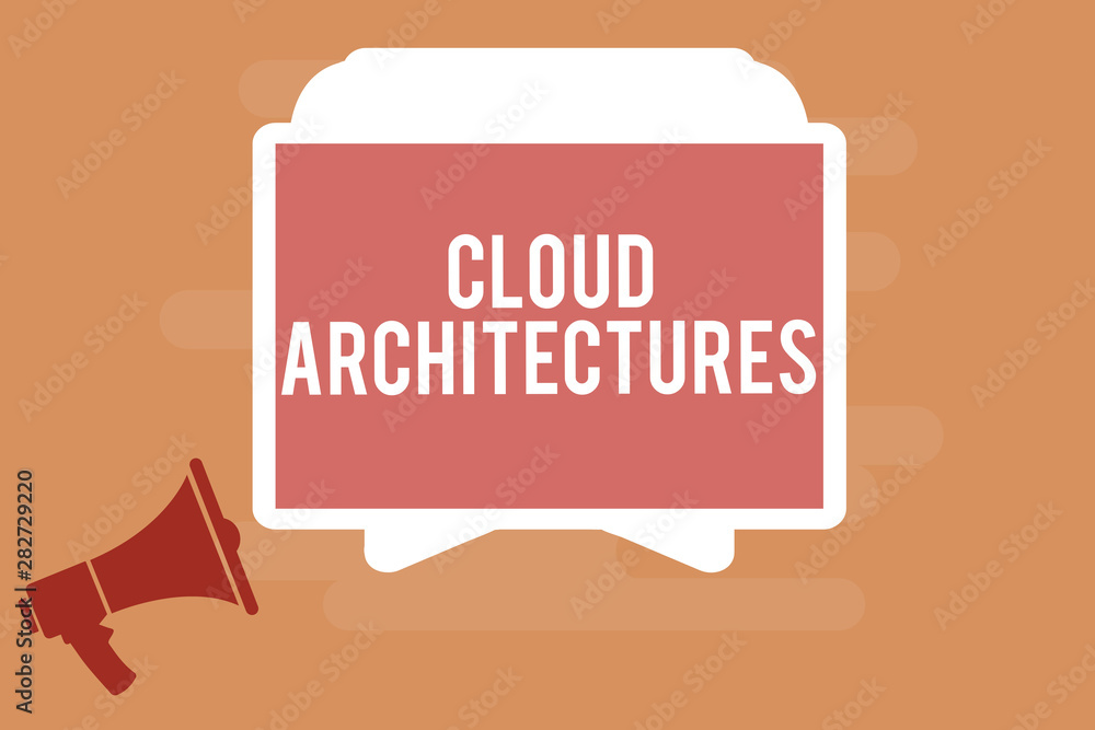 Word writing text Cloud Architectures. Business concept for Various Engineered Databases Softwares Applications. Word writing text Cloud Architectures. Business concept for Various Engineered Databases Softwares Applications.