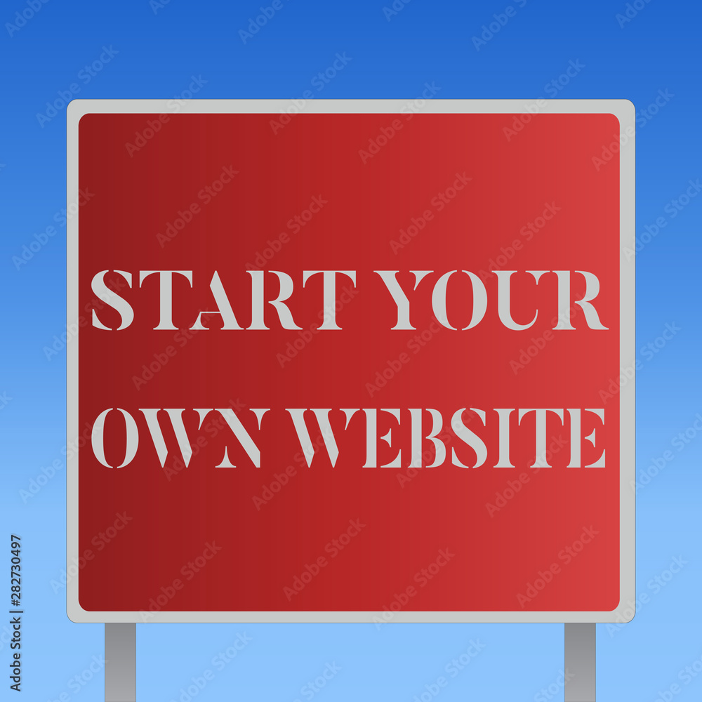 Writing note showing Start Your Own Website. Business photo showcasing serve as Extension of a Business Card a Personal Site.