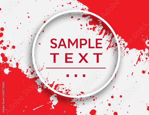 Abstract design template with splash. Vector and illustration.