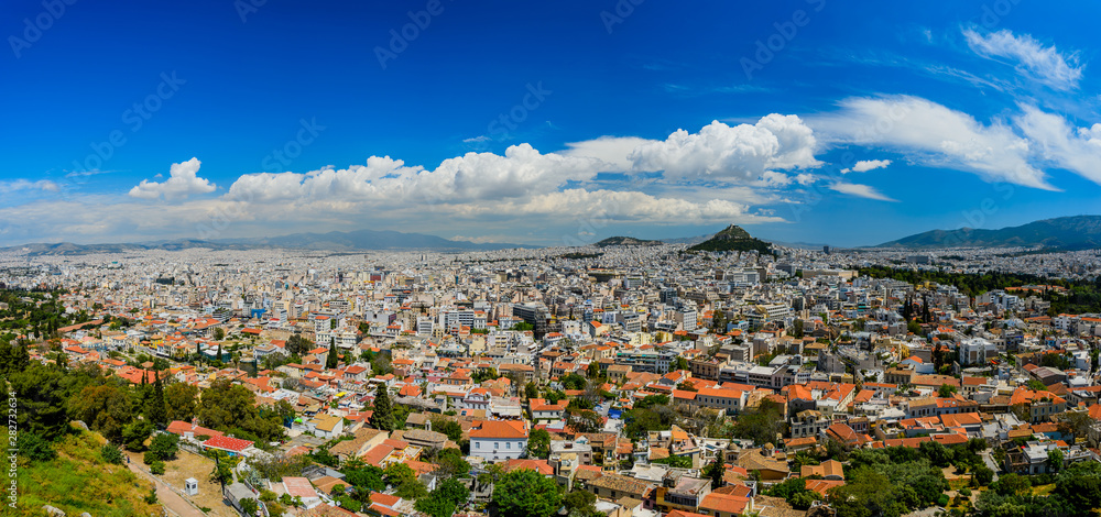 Panorama with Mount Lycabettus in Athens