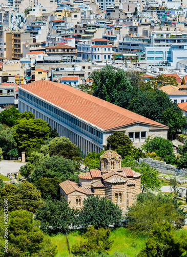 Byzantine Church and the Stoa of Attalos in Athens