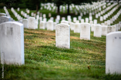 Grave Markers at Arlington Cemetery 
