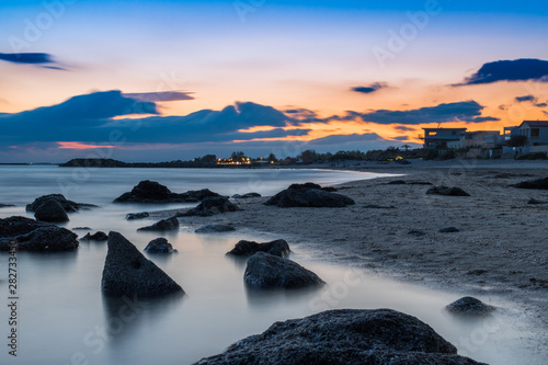 Pose longue en bord de mer