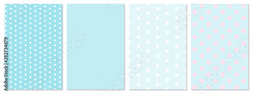 Polka dot pattern vector. Baby background.