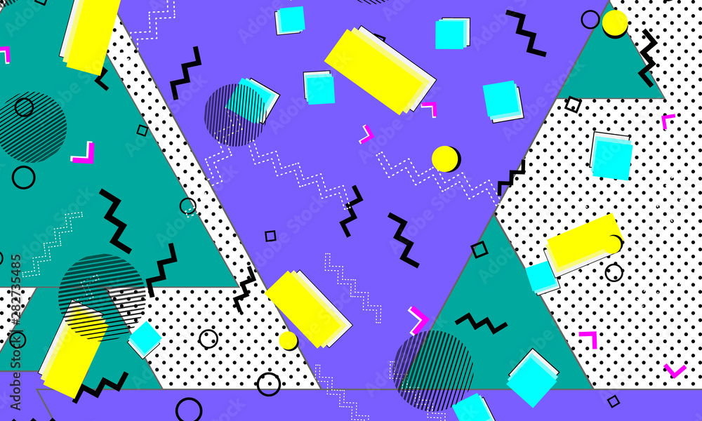 Pop art color background. Memphis pattern Pop art color background. Memphis pattern