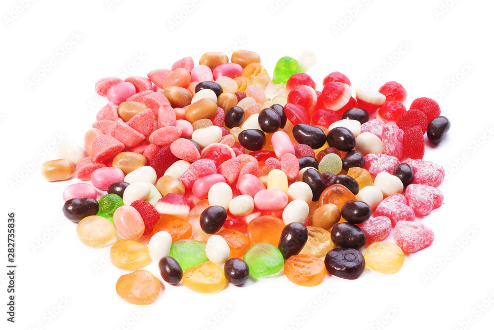 Photo of big collection colored candies Photo of big collection colored candies