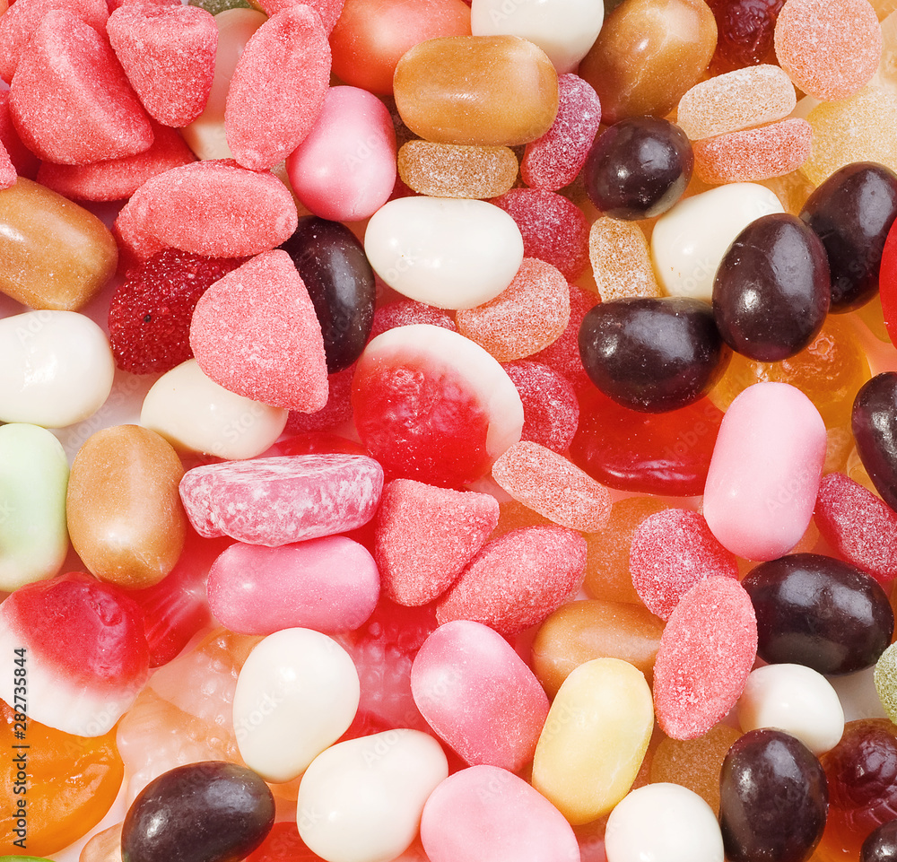 Photo of big collection colored candies Photo of big collection colored candies