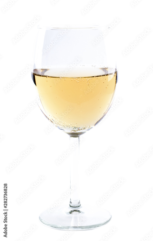 Photo of transparent wine glass isolated over white Photo of transparent wine glass isolated over white