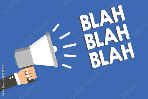 Tableau sur toile Text sign showing Blah Blah Blah