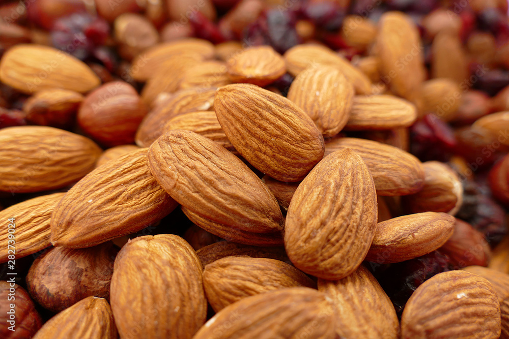 Fototapeta premium close up of almonds