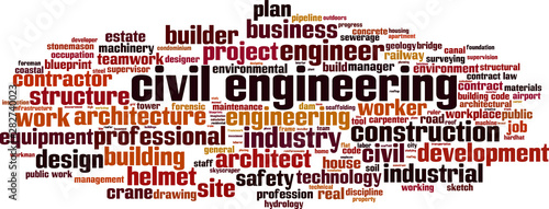 Civil engineering word cloud