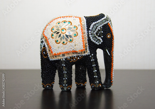 Canvas Print Closeup photo of elefant toy